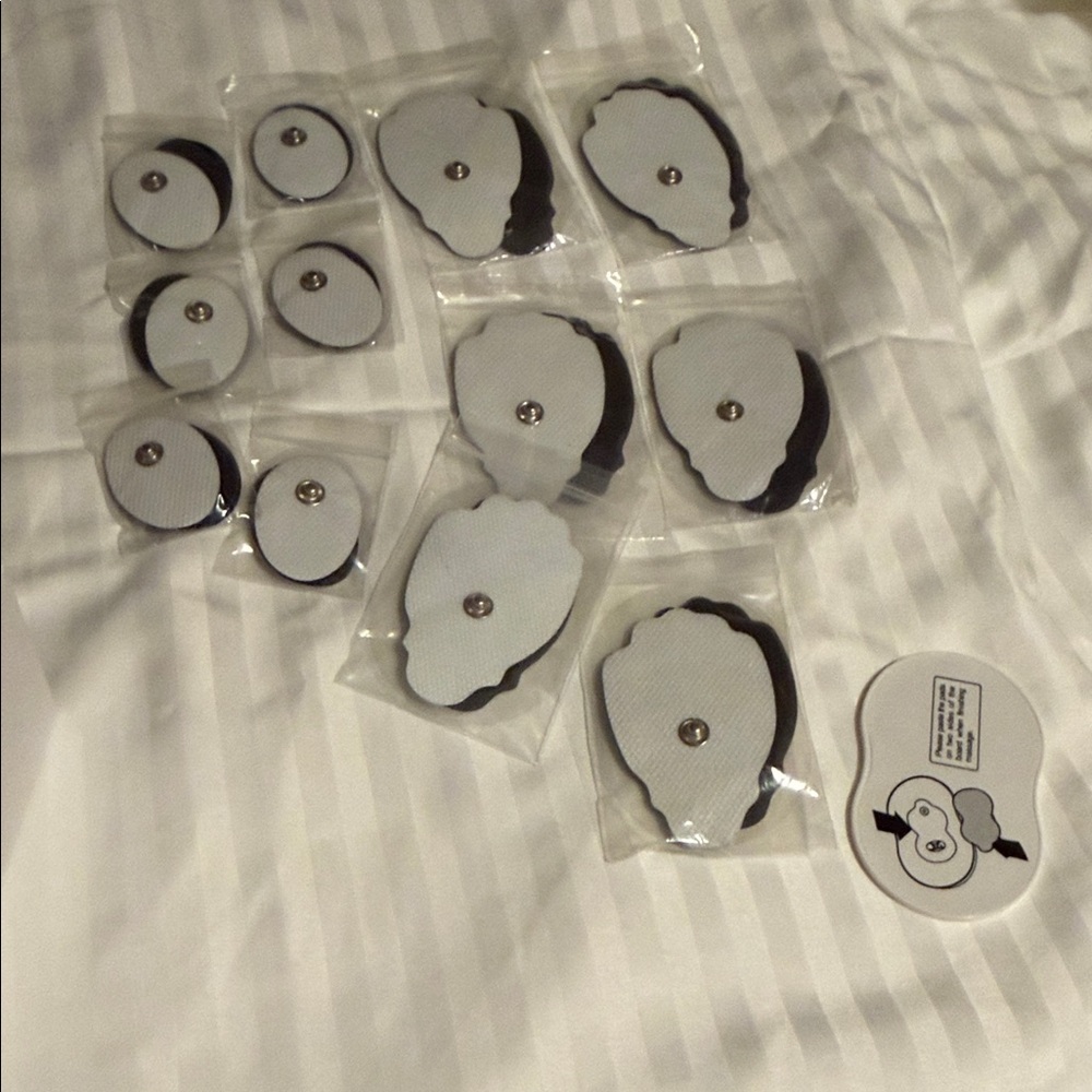 Handheld Electronic Massager with Multiple Electrode Pads - White/Black - Picture 7 of 13